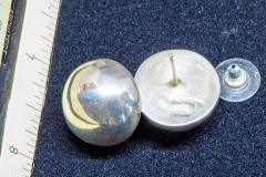 Helen Paddle jewelry silver earrings half dome 925 on back